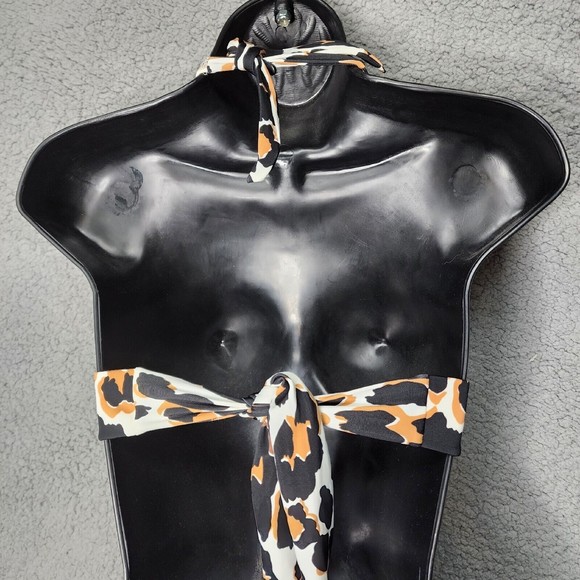 VICTORIA SECRETS Women's Small Animal Print Padded Halter Bathing Suit Top - Picture 2 of 5